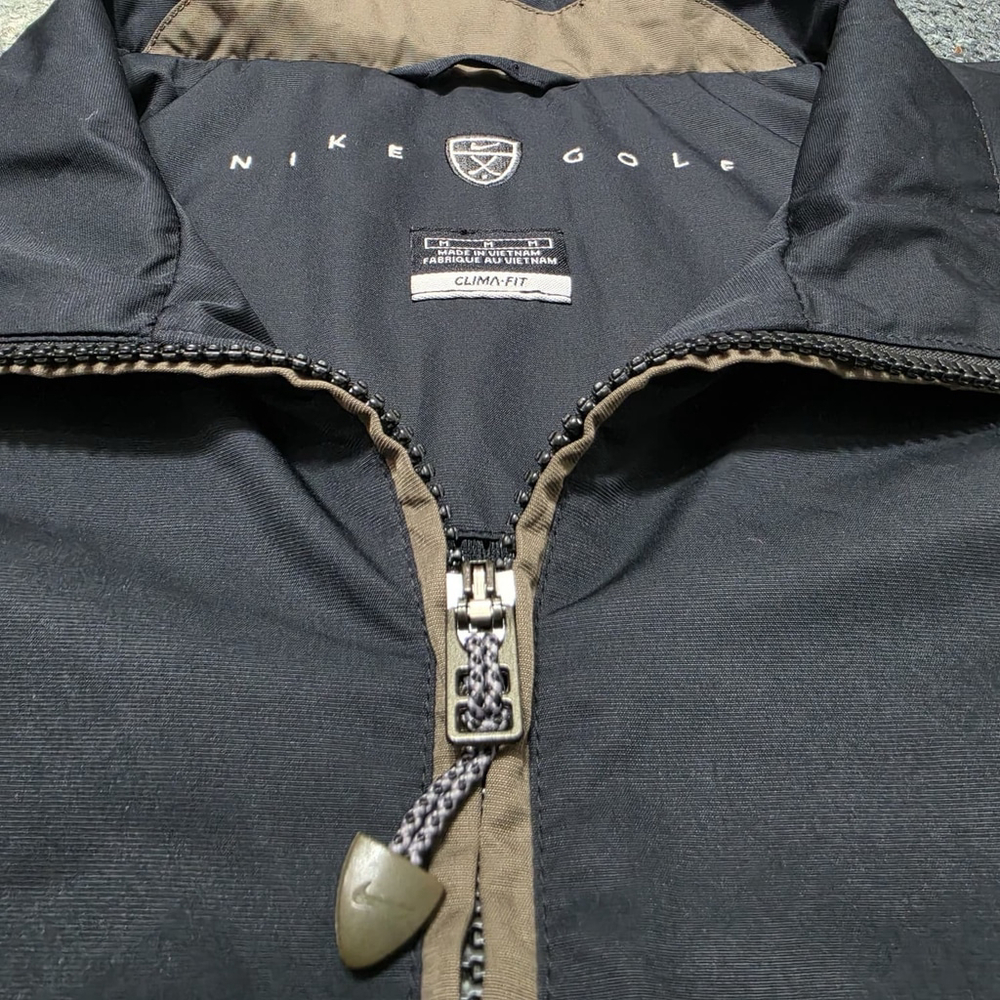 Nike Golf Clima Fit Jacket Mens M Gray Tan 1/4 Zip Windbreaker Lightweight - Picture 4 of 9
